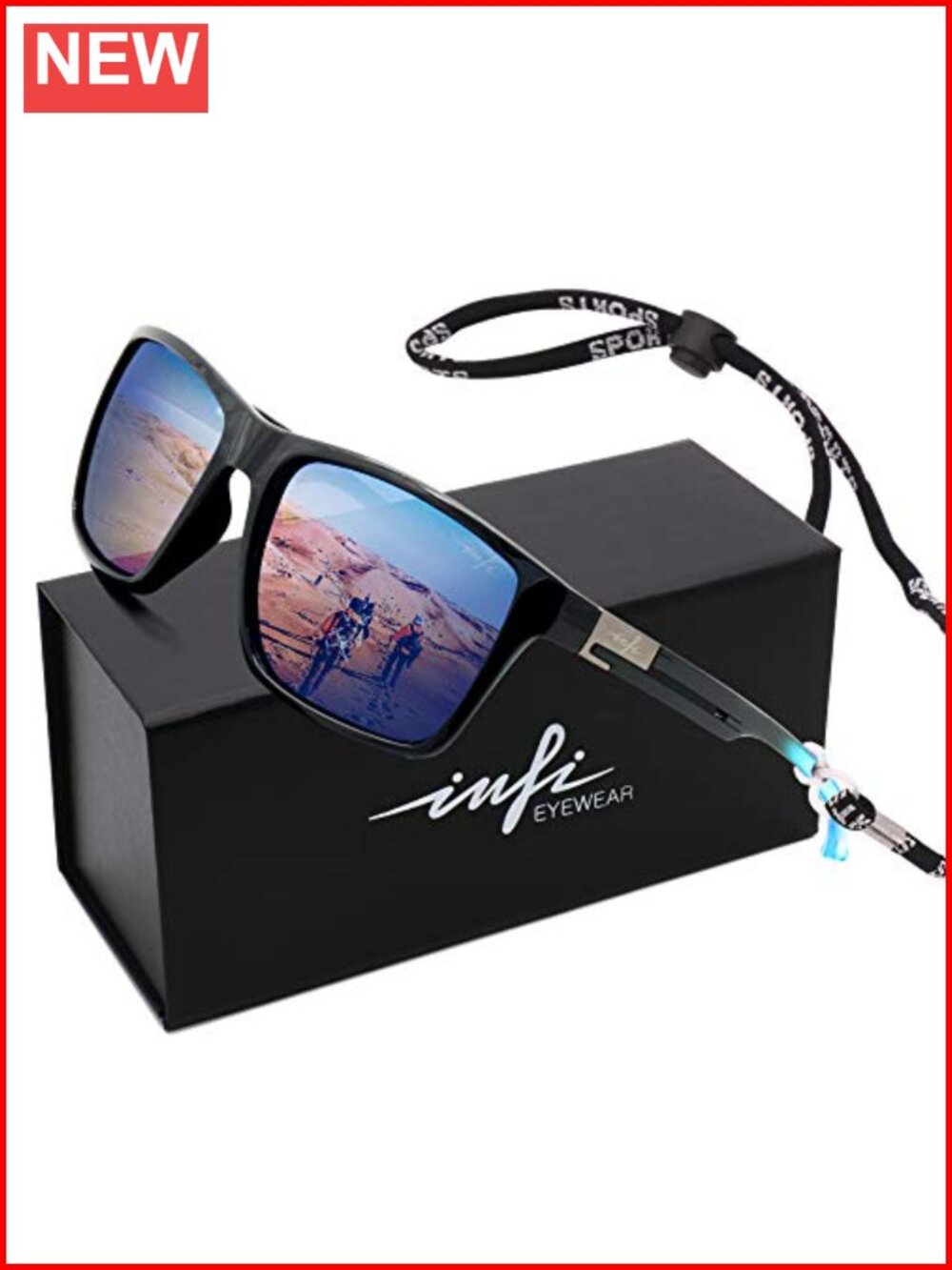 Polarized Fishing Sunglasses UV400 TAC Square Sport Glasses